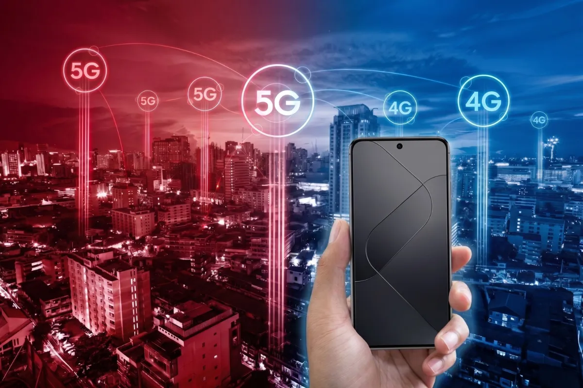 Comparativo 5G vs 4G no uso de smartphones